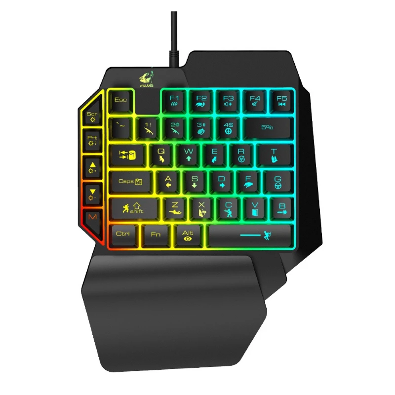 Keyboard Gaming Amazon - لوحة مفاتيح K15 بيد واحدة Gun