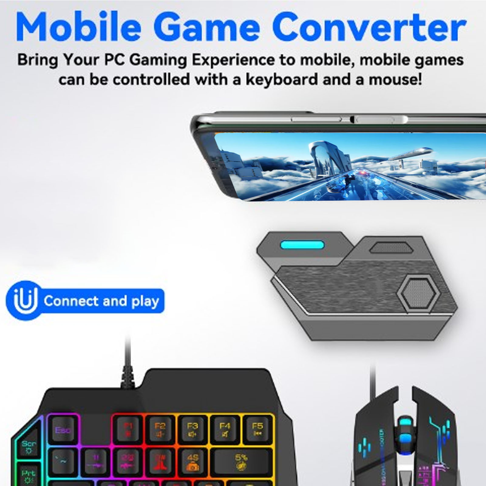 Gaming Keyboard Mobile - مجموعة ألعاب الهاتف المحمول كومبو توصيل
