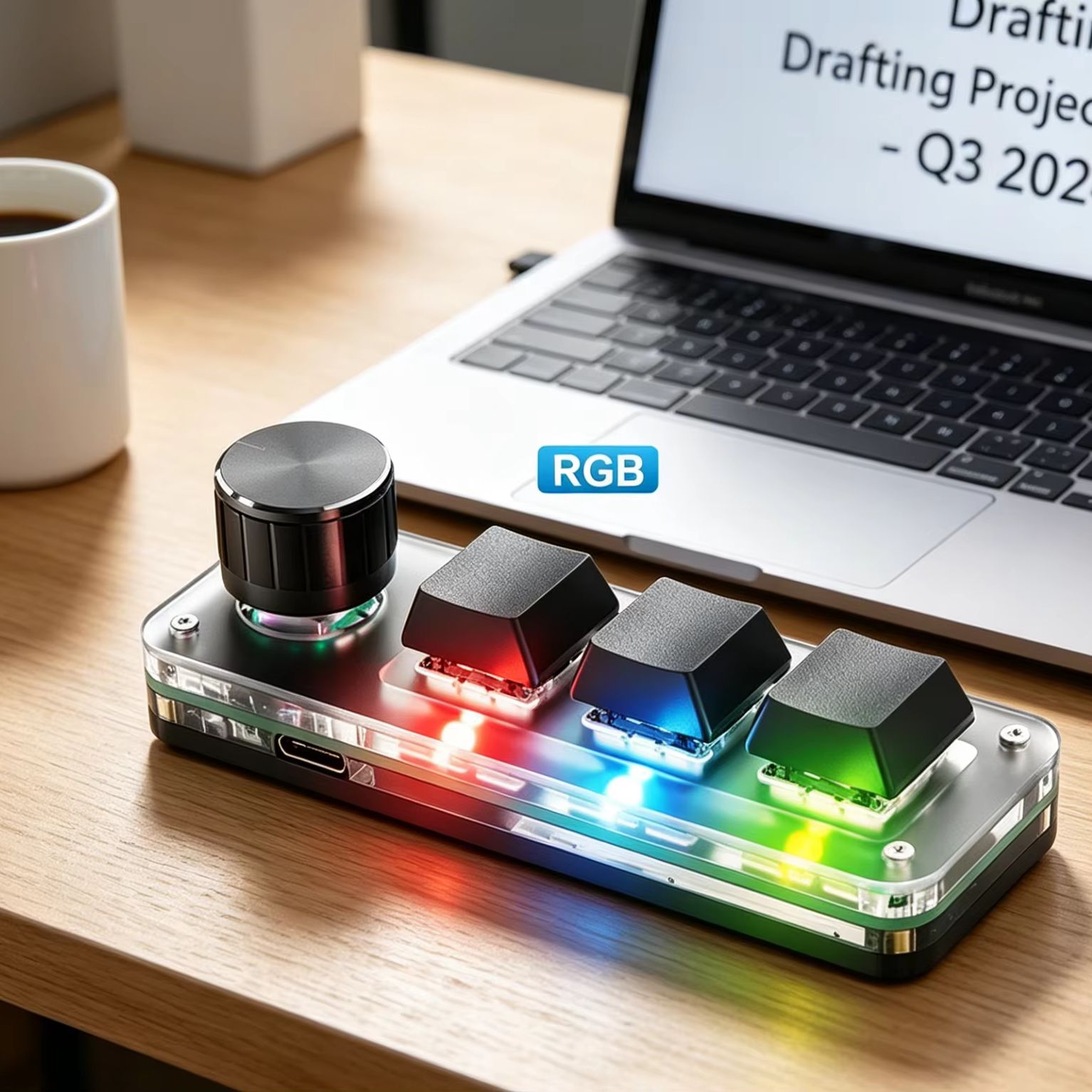 Gaming Keyboard No Number Pad - لوحة مفاتيح ميكانيكية قابلة للبرمجة بثلاثة