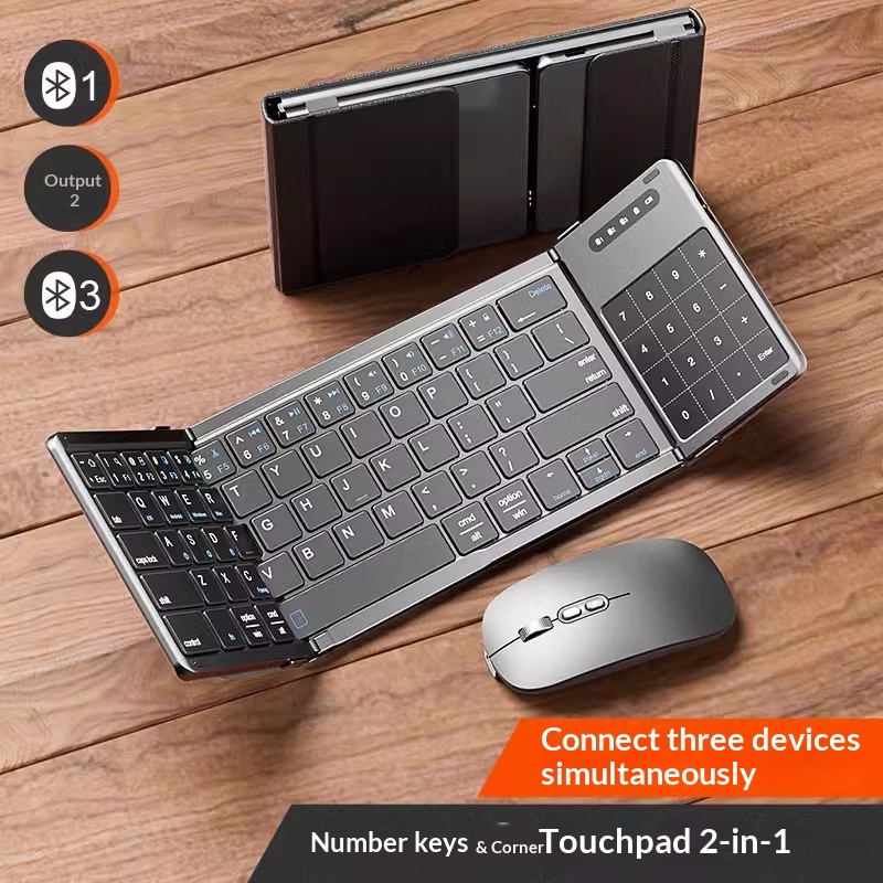 Gaming Keyboard Wireless - لوحة مفاتيح بلوتوث لاسلكية ثلاثية الطي