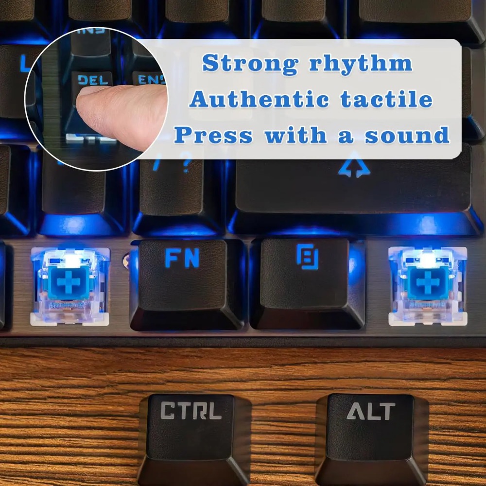 1-150 قطعة مفاتيح لوحة مفاتيح  - مراجعة Gaming Keyboard Blue Switches وسعره