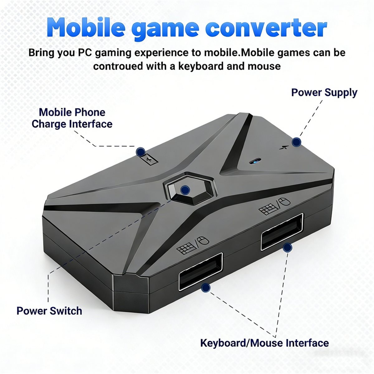 مجموعة محول ألعاب ABGN للهواتف - مراجعة Gaming Keyboard And Mouse Converter For Mobile وسعره