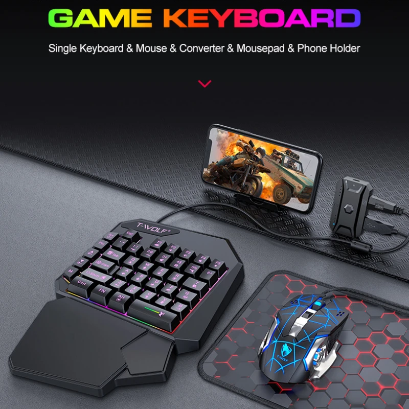طقم لوحة مفاتيح بيد واحدة ، لع - مراجعة Gaming Keyboard Mobile وسعره