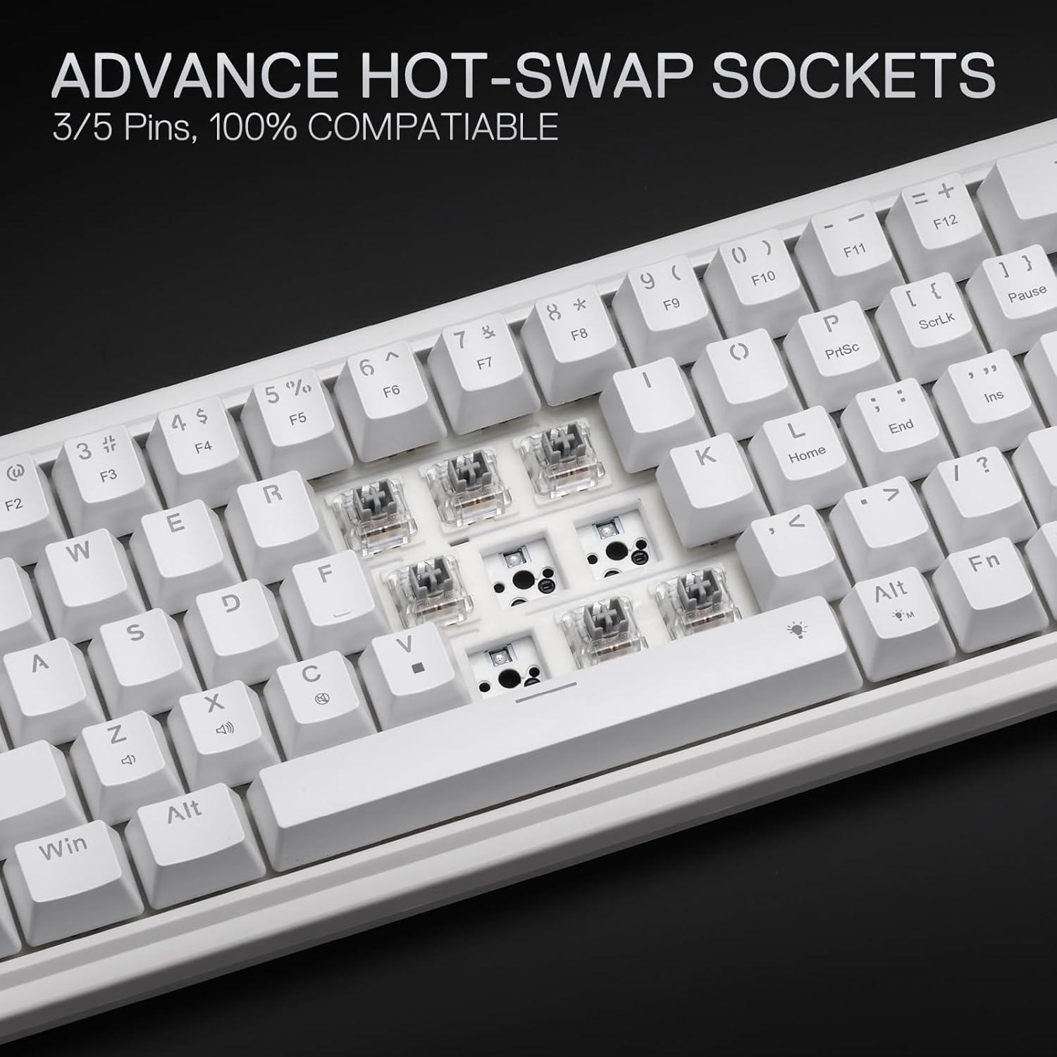 Redragon K709 65% حشية سلكية R - مراجعة Gaming Keyboard No Noise وسعره