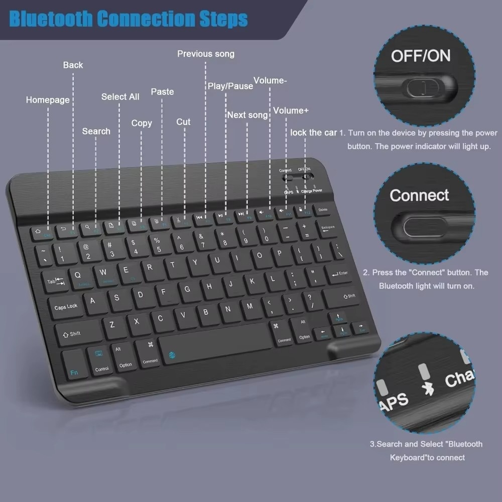 لوحة مفاتيح بلوتوث 5.0 لاسلكية - مراجعة Gaming Keyboard Wireless وسعره