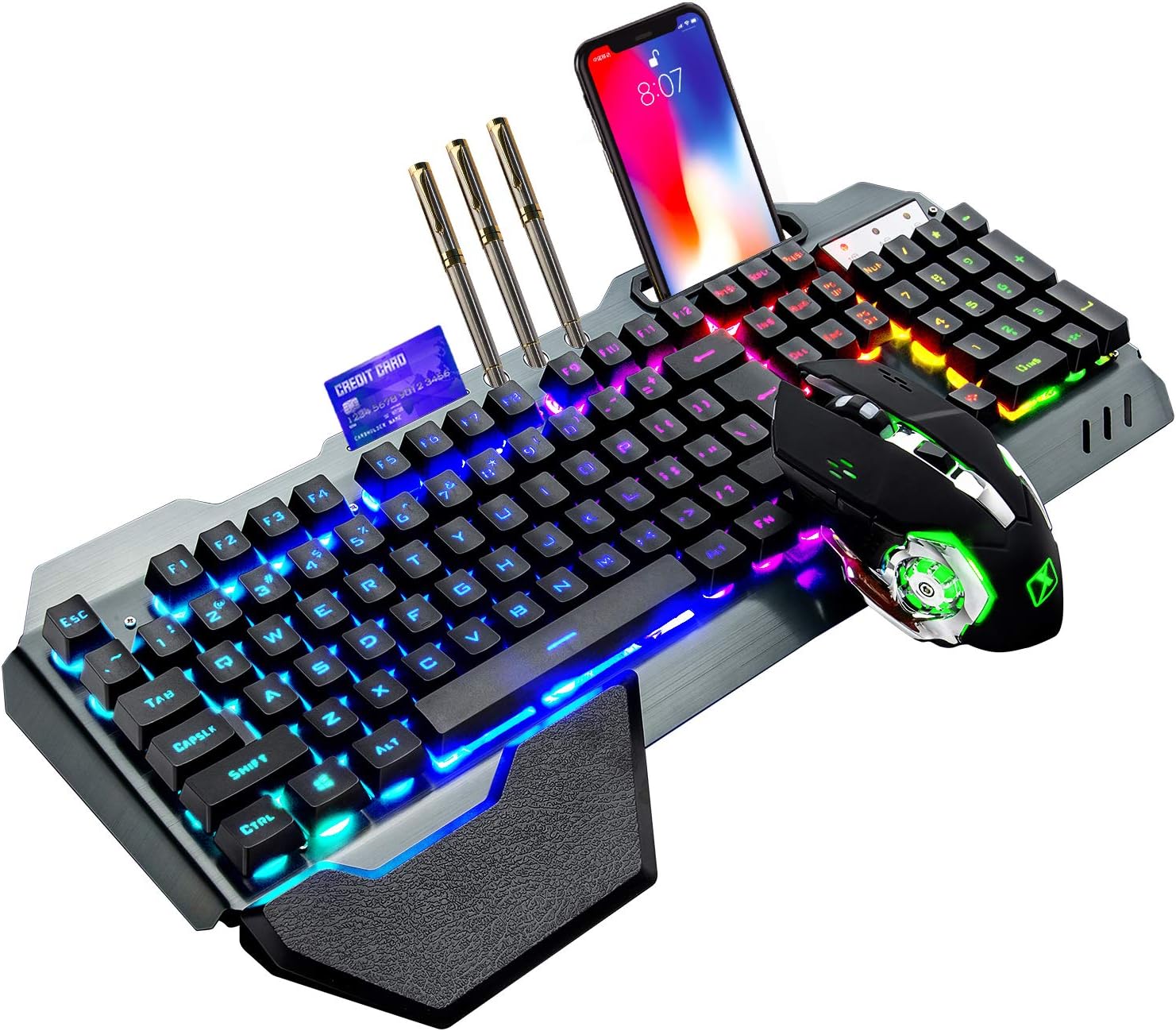 مجموعة لوحة مفاتيح وماوس لاسلك - مراجعة Gaming Keyboard Bluetooth وسعره