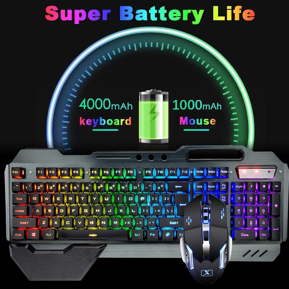 مجموعة لوحة مفاتيح وماوس لاسلك - مراجعة Gaming Keyboard Bluetooth وسعره