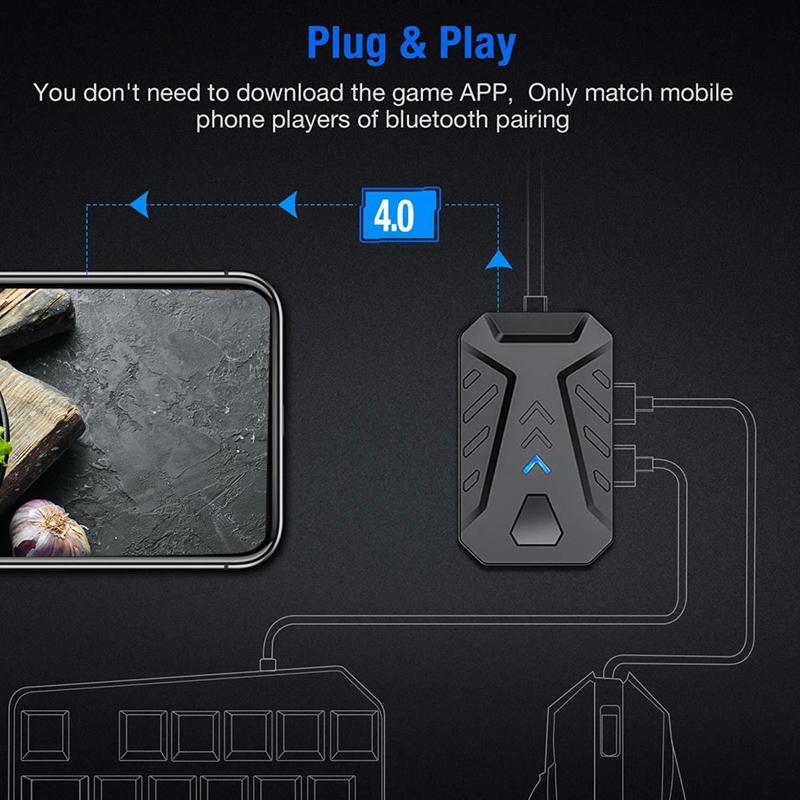 محول لوحة مفاتيح وماوس محمول ل - مراجعة Gaming Keyboard And Mouse Converter For Mobile وسعره