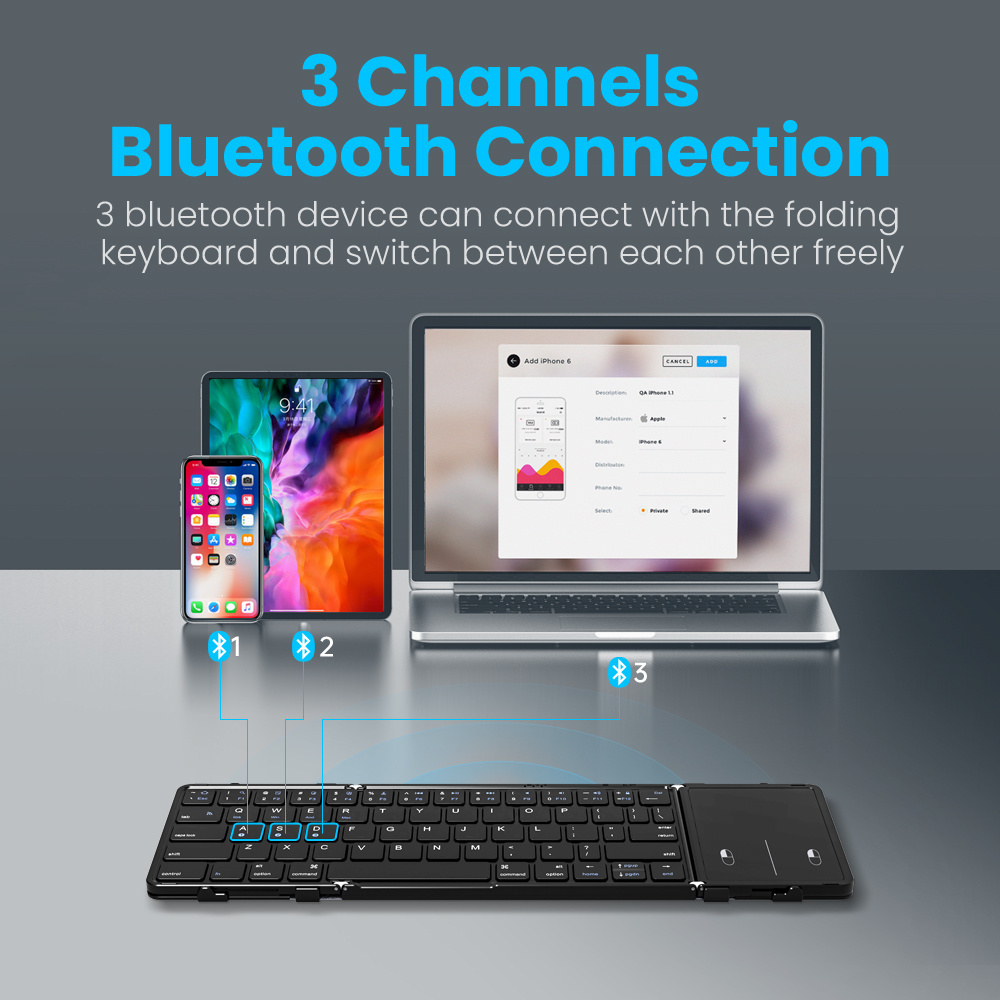 لوحة مفاتيح لاسلكية قابلة للطي - مراجعة Gaming Keyboard No Number Pad وسعره