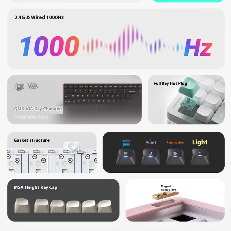 لوحة مفاتيح ميكانيكية لاسلكية  - مراجعة Gaming Keyboard No Noise وسعره
