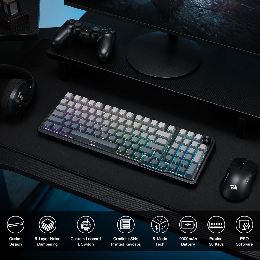 لوحة مفاتيح ألعاب ميكانيكية لا - مراجعة Gaming Keyboard No Noise وسعره