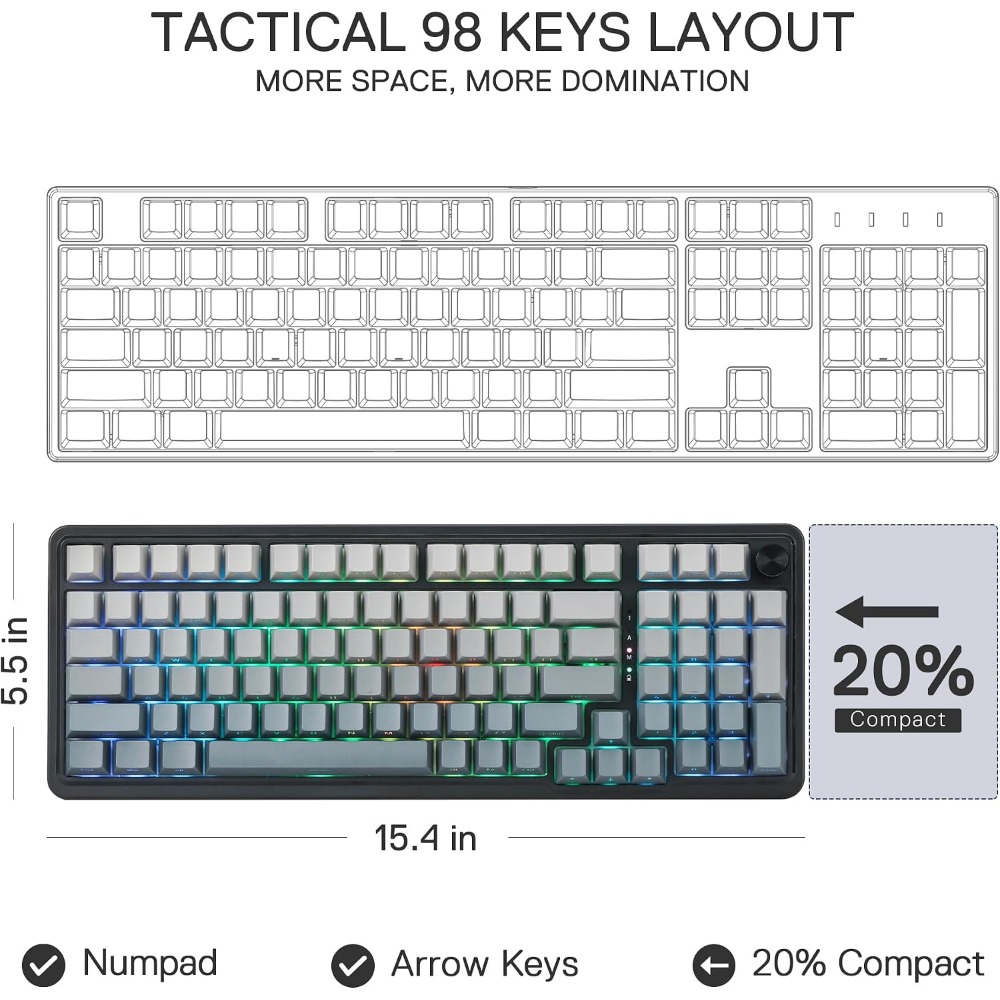 لوحة مفاتيح ألعاب ميكانيكية لا - مراجعة Gaming Keyboard No Noise وسعره