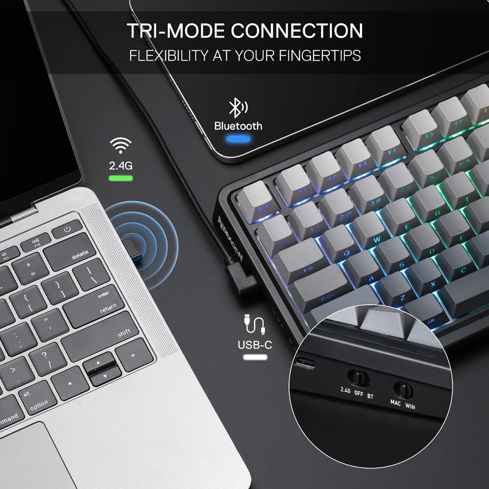 لوحة مفاتيح ألعاب ميكانيكية لا - مراجعة Gaming Keyboard No Noise وسعره