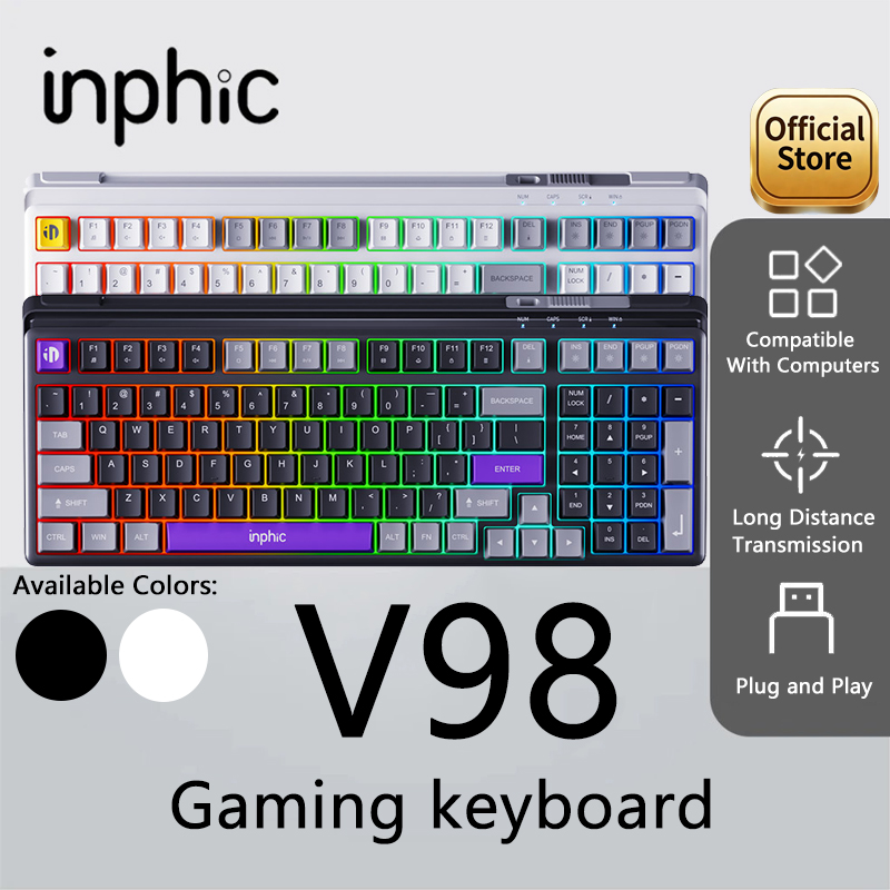 لوحة مفاتيح ألعاب سلكية INPHIC - مراجعة Gaming Keyboard No Noise وسعره