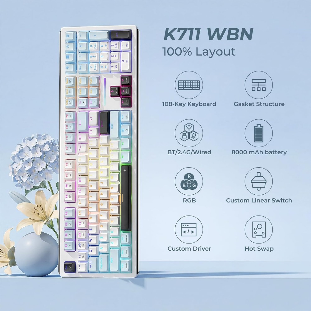 لوحة مفاتيح ميكانيكية للألعاب  - مراجعة Gaming Keyboard No Noise وسعره