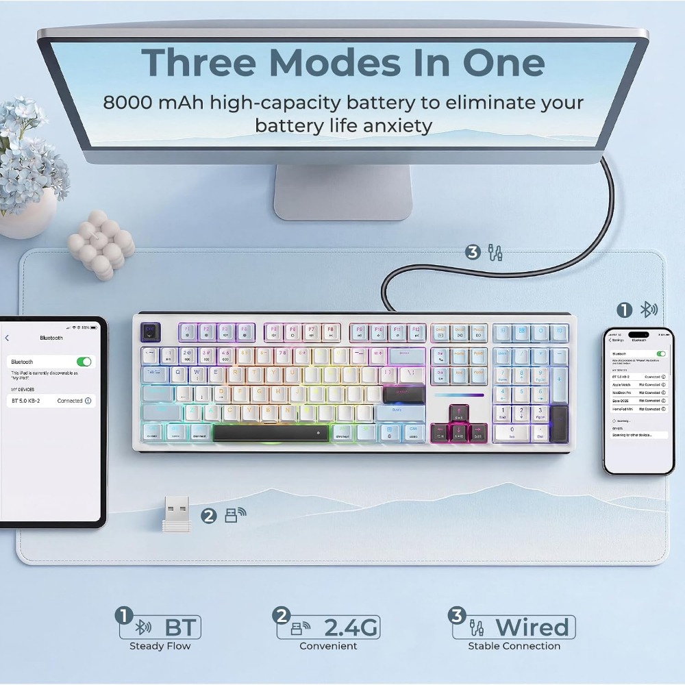 لوحة مفاتيح ميكانيكية للألعاب  - مراجعة Gaming Keyboard No Noise وسعره