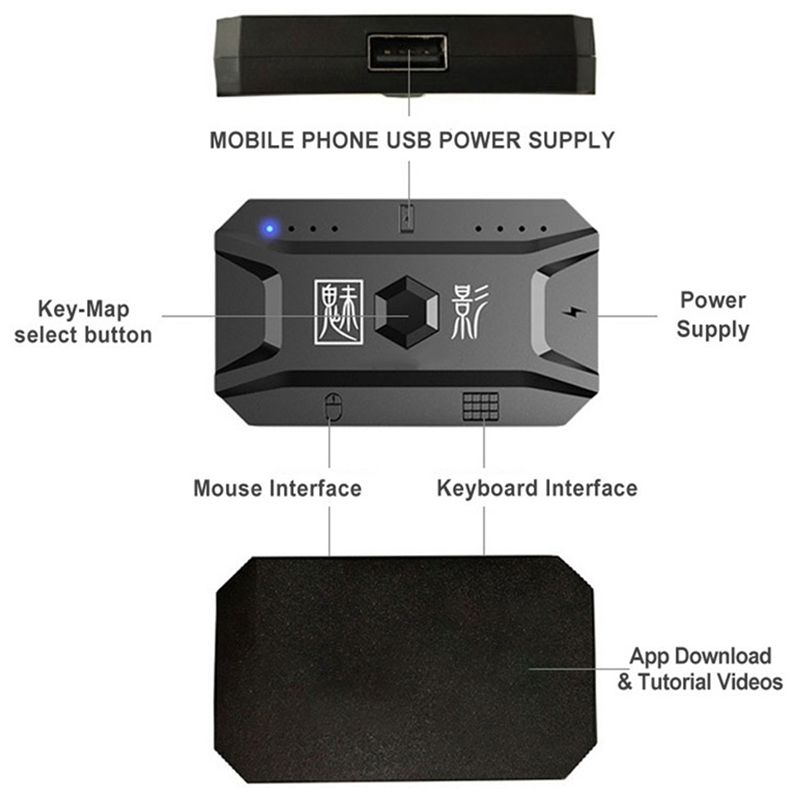 وحدة تحكم كلاسيكية-5X للألعاب  - مراجعة Gaming Keyboard And Mouse Converter For Mobile وسعره