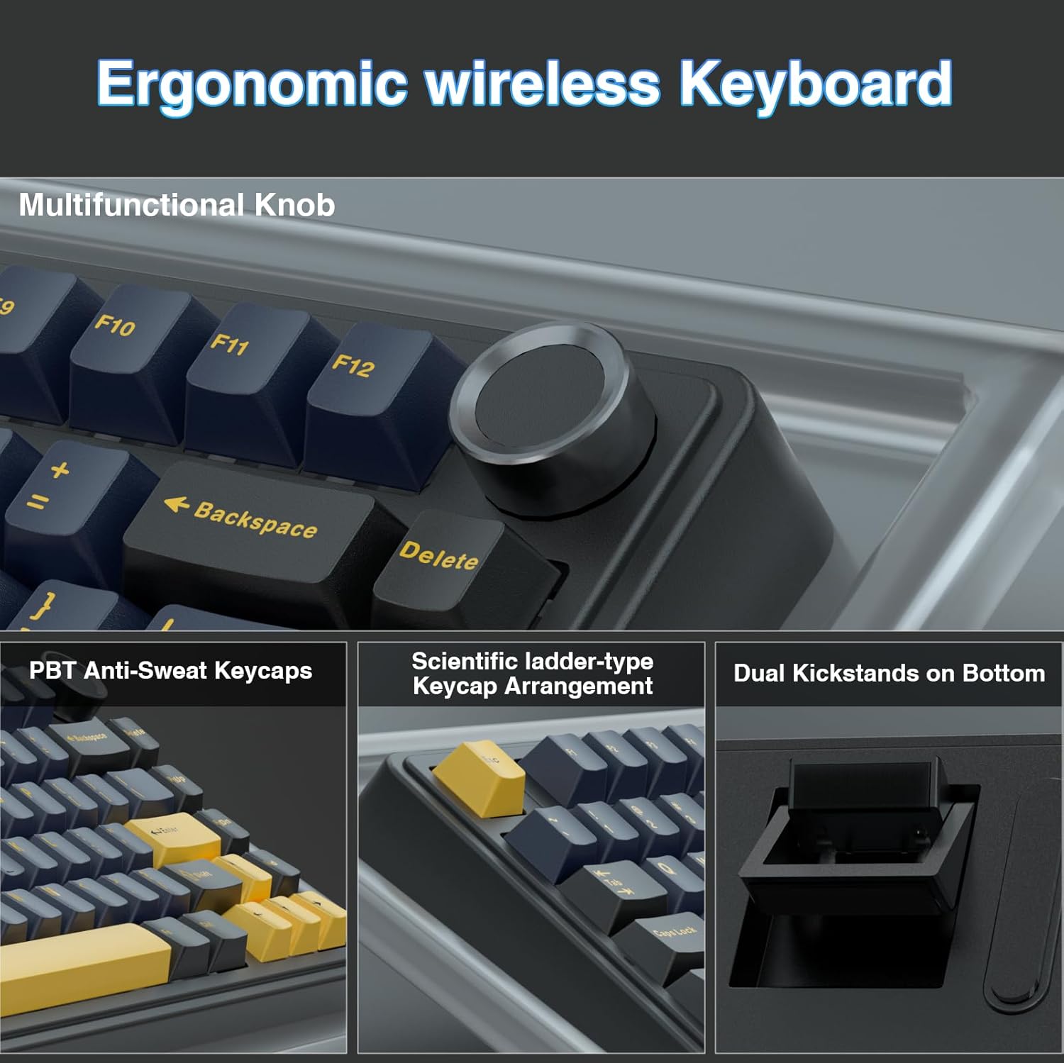 لوحة مفاتيح ميكانيكية Aula F75 - مراجعة Gaming Keyboard No Number Pad وسعره