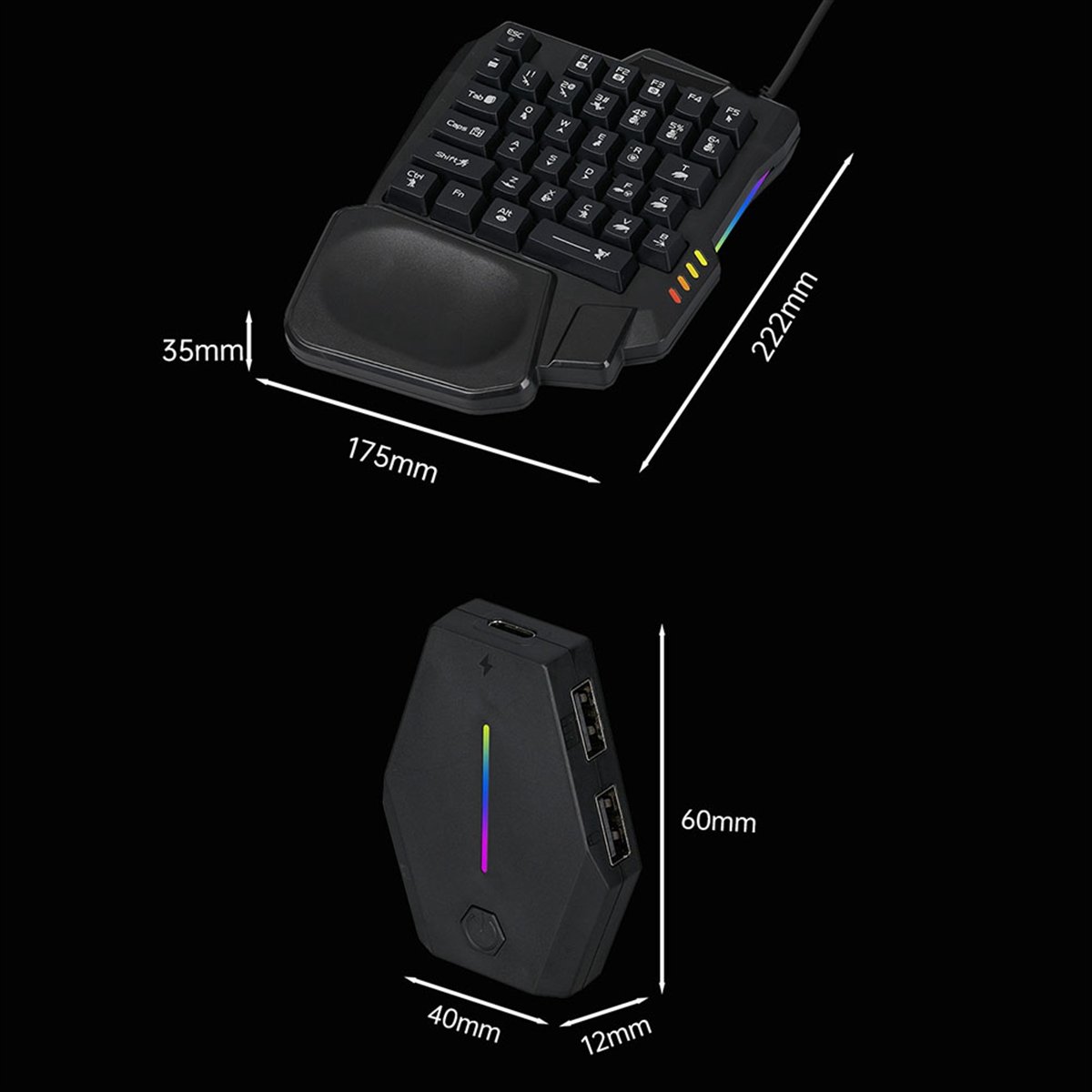 ★ ▲   لوحة مفاتيح ألعاب RGB مر - مراجعة Gaming Keyboard And Mouse Converter For Mobile وسعره