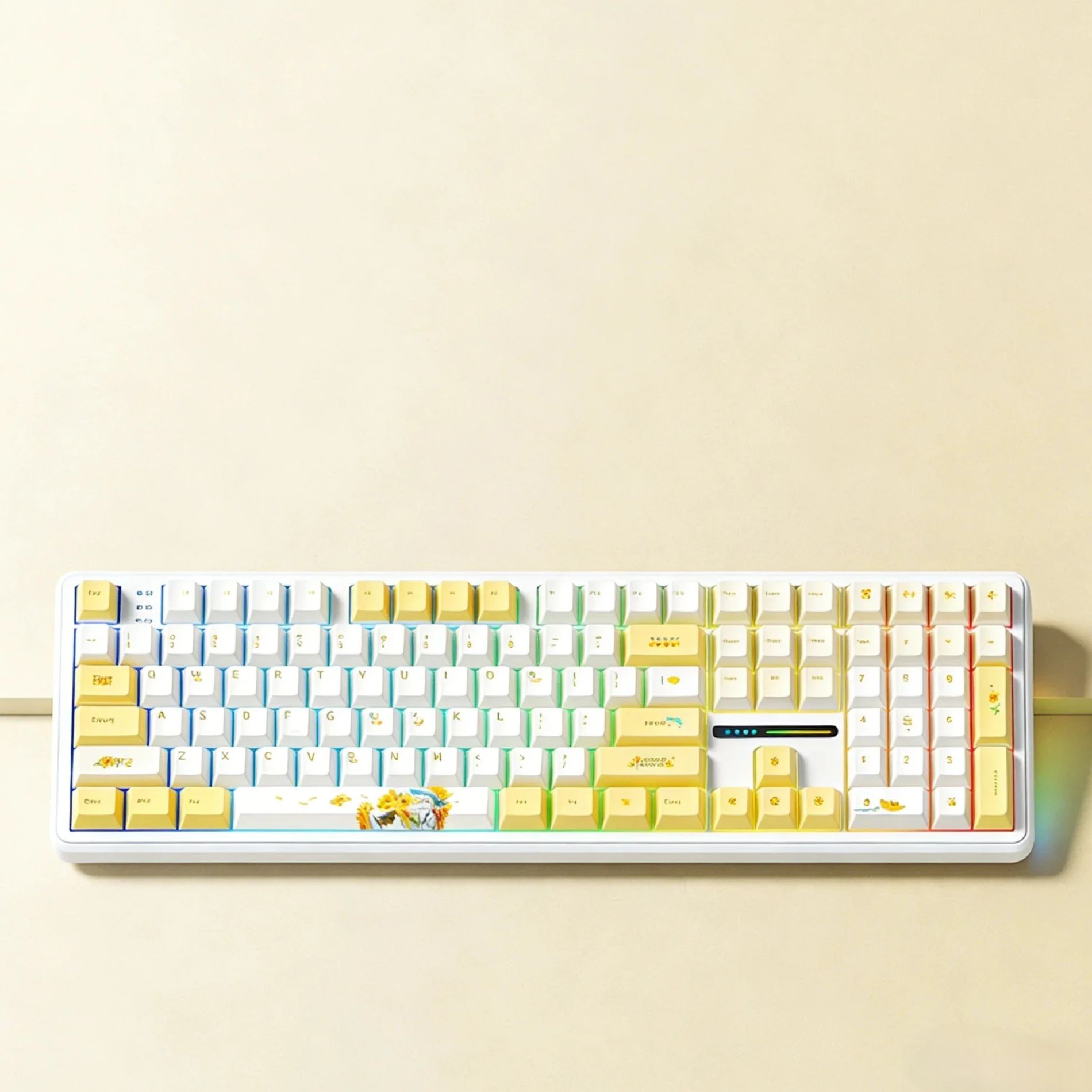 لوحة مفاتيح لاسلكية AULA F108  - مراجعة Gaming Keyboard No Noise وسعره