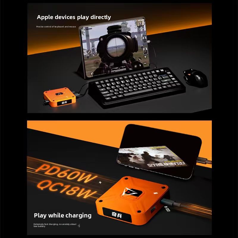 محول لوحة مفاتيح وماوس Aimzeni - مراجعة Gaming Keyboard And Mouse Converter For Mobile وسعره