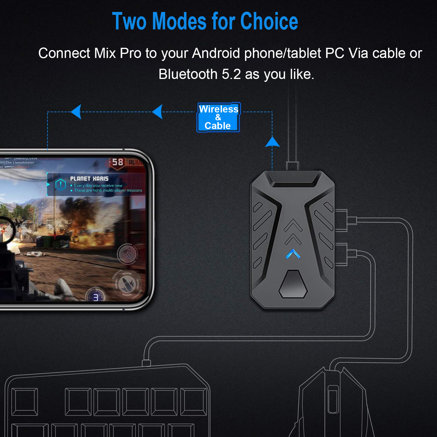 محول ألعاب الهاتف المحمول مجمو - مراجعة Gaming Keyboard Mobile وسعره