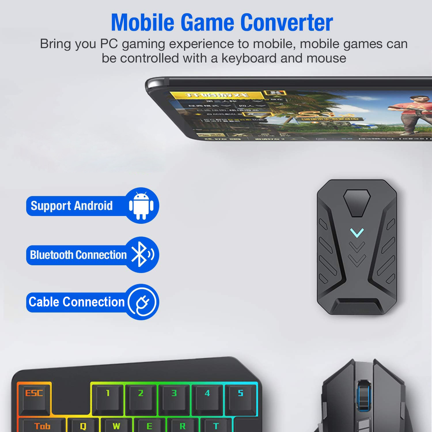 محول ألعاب الهاتف المحمول مجمو - مراجعة Gaming Keyboard Mobile وسعره