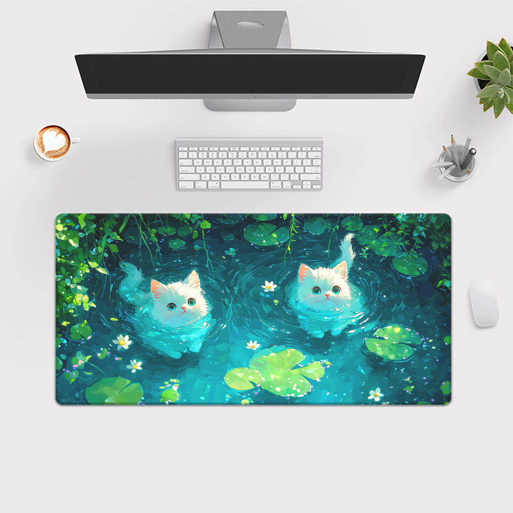 بساط ماوس كبير جدًا بتصميم قطة - مراجعة Gaming Keyboard Brand وسعره