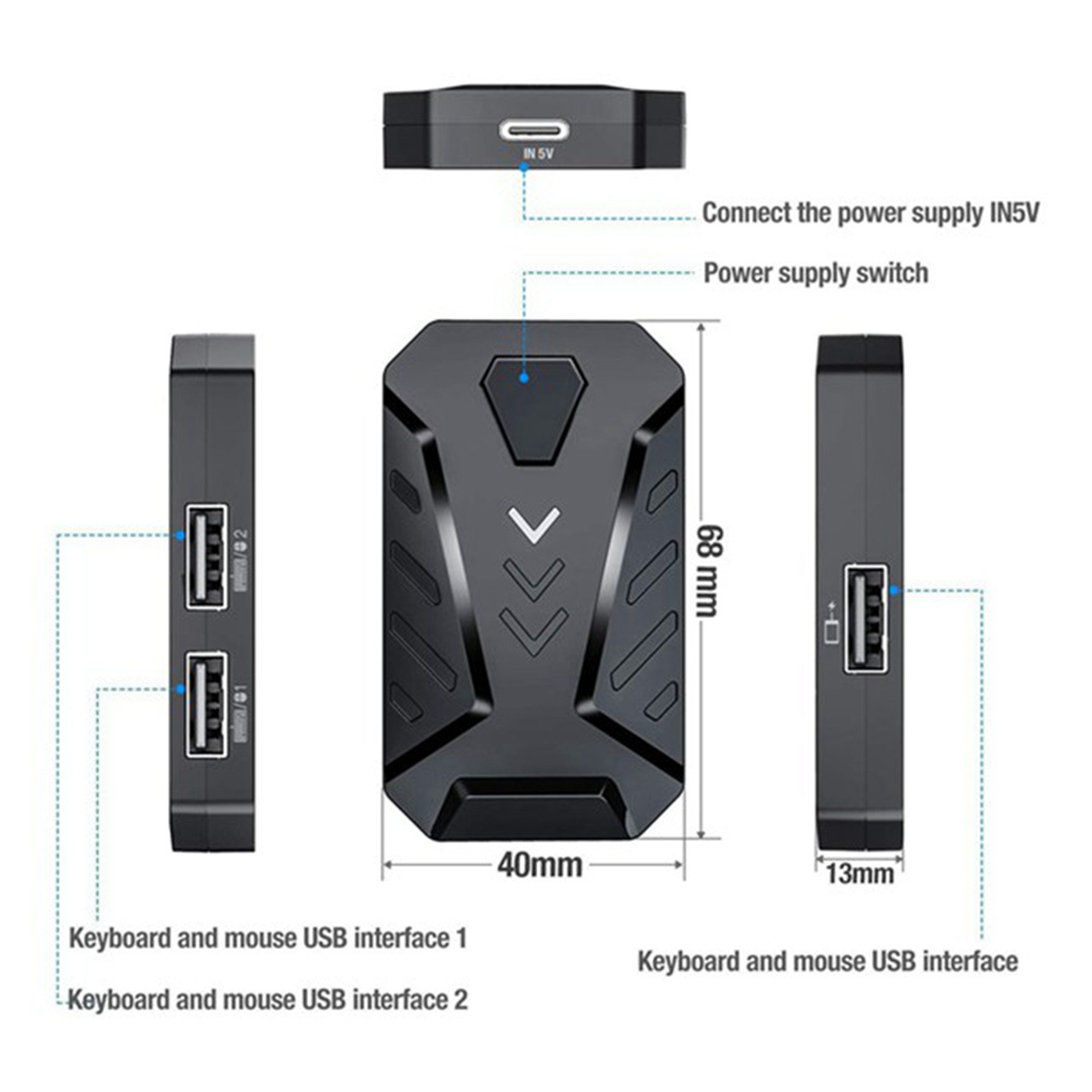 -A94Z محول لوحة مفاتيح الألعاب - مراجعة Gaming Keyboard And Mouse Converter For Mobile وسعره