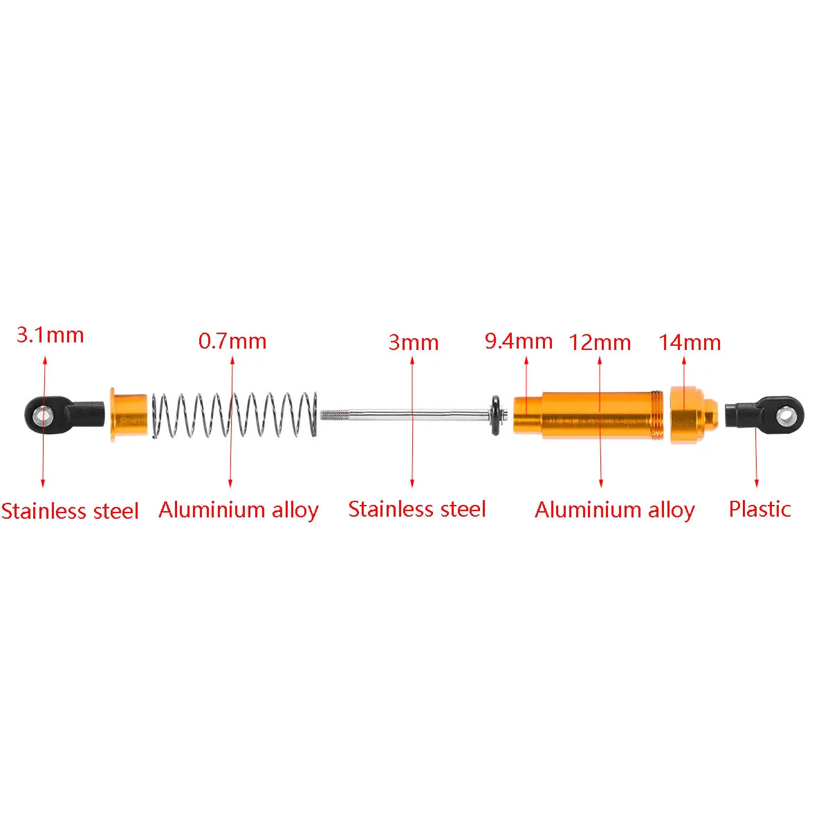 الألومنيوم تتحمل كبير الصدمات  - مراجعة Stabilizer Screw In وسعره
